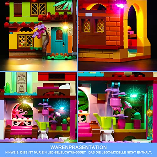 LocoLee Set de Luces LED para Lego Encanto 43202 Casa Madrigal (No Modelo Lego),Kit de Iluminación LED para Lego 43202 The Madrigal House,Solo Juego de Luces
