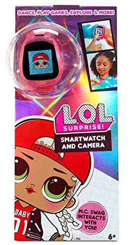 LOL Surprise Smartwatch y Cámara con Video - Juegos divertidos, Aplicaciones de Aprendizaje, Accesorios de moda, Efectos de sonido, 100+ Expresiones y Reacciones - Para Niños y Niñas de 6+ años