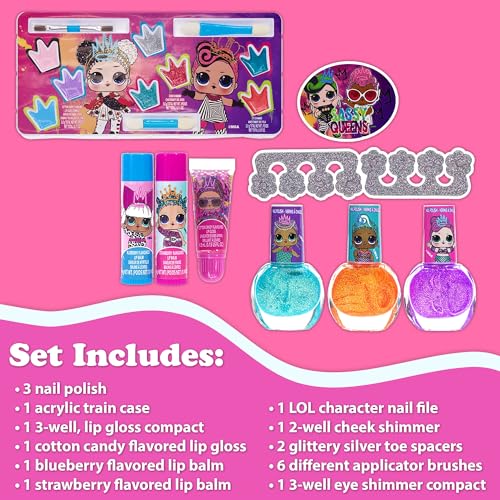 L.O.L Surprise! Townley Girl Kit de maquillaje para niños para niñas, juego de maquillaje de regalo de belleza para niñas, maquillaje de juguetes de juego de simulación a partir de 5 años