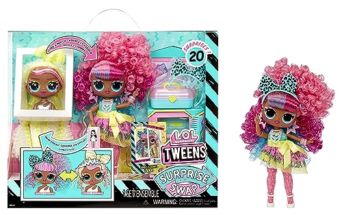 L.O.L. Surprise Tweens Surprise Swap Series - Curls-2-Crimps Cora - Muñeca de moda con más de 20 sorpresas que incluyen cabeza para peinar, prendas de moda y accesorios - Para niños mayores de 4 años