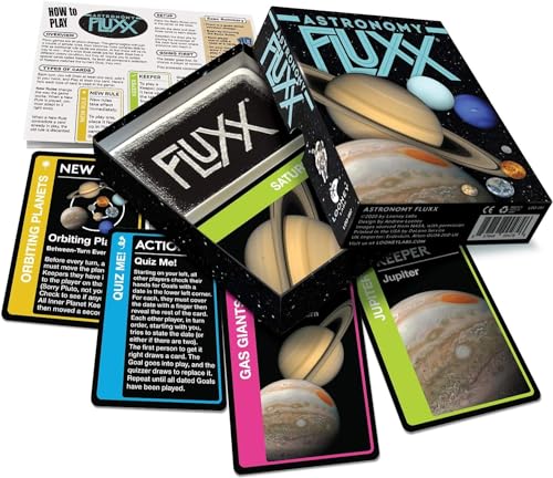 Looney Labs, Astronomy Fluxx, Board Game, Ages 8+, 2-6 Players, 5-30 Minutes Playing Time