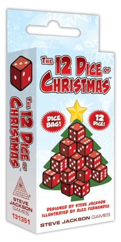 Los 12 dados de Navidad, Juego de Dados, Familia, Vacaciones, para 2 a 5 jugadores, A partir de 10 años, Juegos de Steve Jackson