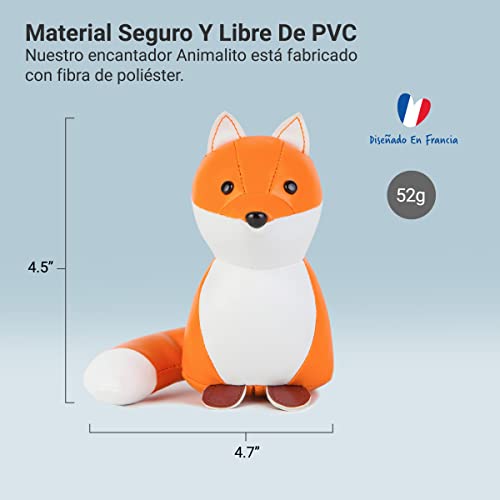 Los Tiny Friends de Little Big Friends | Sonajeros para bebé | Animales blanditos | Fáciles de limpiar | Decoración para habitación de bebé | El zorro Ricardo