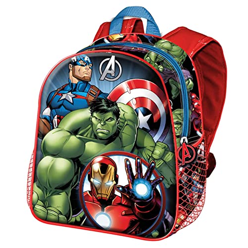 Los Vengadores Superhero-Mochila Basic, Azul, 31 x 39 cm, Capacidad 18.2 L