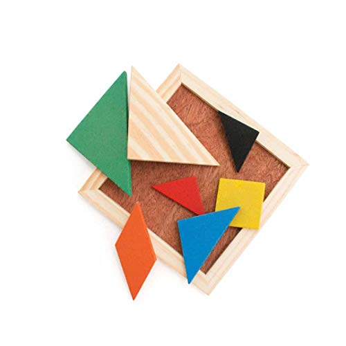 Lote 25 Puzzle Tangram para Desarrollo Mental, Rompecabezas de lógica, Juguetes educativos para niños. Detalles cumpleaños Infantiles, Guarderías, Escuelas y Colegios