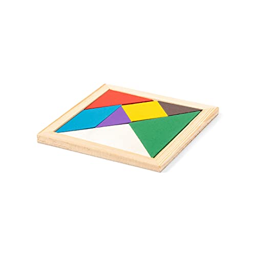 Lote 25 Puzzle Tangram para Desarrollo Mental, Rompecabezas de lógica, Juguetes educativos para niños. Detalles cumpleaños Infantiles, Guarderías, Escuelas y Colegios