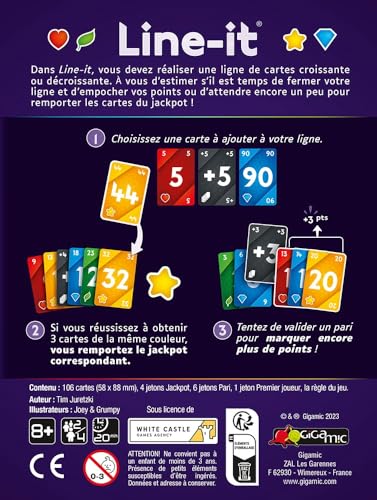 Lote de 2 juegos de cajas de metal versión francesa Line It + 6 que toma + extensión + 1 abrebotellas Blumie (6 que toma + Line It)
