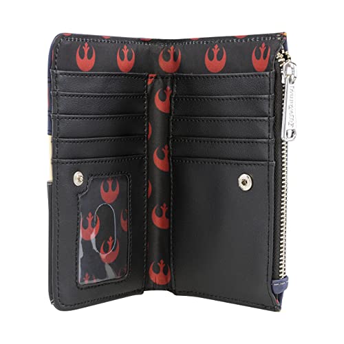 Loungefly Disney - Star Wars - Han Solo - Wallet - Exclusiva Amazon - Monedero Coleccionable - Idea de Regalo - Tarjetero con Varias Ranuras para Tarjetas- Mercancia Oficial - para Chicas y Mujeres