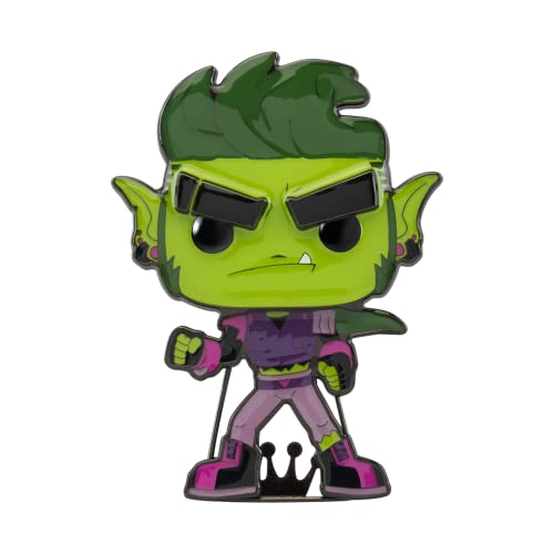 Loungefly Funko POP! Pin De Esmalte De Esmalte Grande DC: TEEN TITANS - Beast Boy - BEASTBOY - Teen Titans Go! Pin De Esmalte - Broche Imperdible Coleccionable - Para Mochilas & Bolsas - Fans De TV