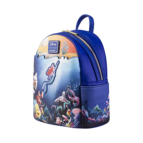 Loungefly Little Mermaid Backpack, Disney Princesses, Exclusiva Amazon, Bolso Coleccionable, Idea de Regalo, Mercancia Oficial, para Chicos, Chicas Hombres y Mujeres, Movies Fans