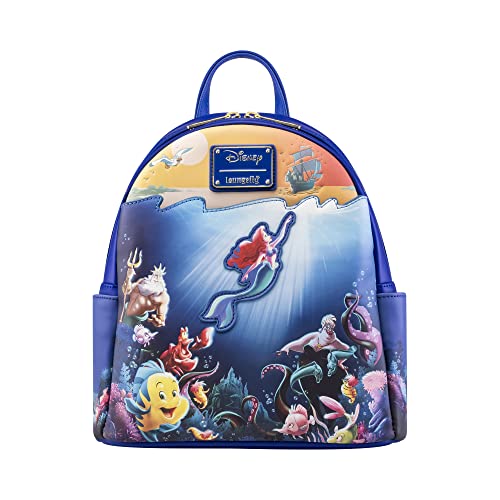 Loungefly Little Mermaid Backpack, Disney Princesses, Exclusiva Amazon, Bolso Coleccionable, Idea de Regalo, Mercancia Oficial, para Chicos, Chicas Hombres y Mujeres, Movies Fans