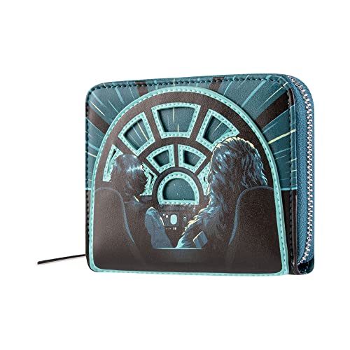 Loungefly - Star Wars Light Speed Wallet - Han Solo - Exclusiva Amazon - Monedero Coleccionable - Idea de Regalo - Tarjetero con Varias Ranuras para Tarjetas- Mercancia Oficial - Movies Fans