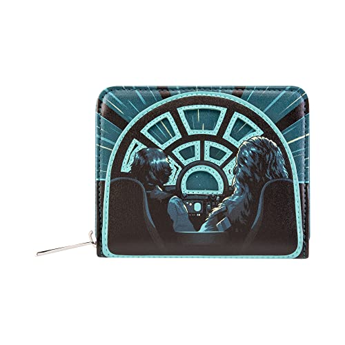 Loungefly - Star Wars Light Speed Wallet - Han Solo - Exclusiva Amazon - Monedero Coleccionable - Idea de Regalo - Tarjetero con Varias Ranuras para Tarjetas- Mercancia Oficial - Movies Fans