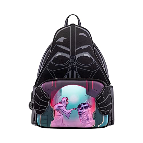 Loungefly Star Wars - Princess Leia - Darth Vader Backpack - Exclusiva Amazon - Bolso Coleccionable - Idea de Regalo- Mercancia Oficial - para Chicos, Chicas Hombres y Mujeres - Movies Fans