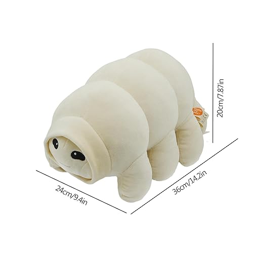 Loupsiy Oso de agua de peluche, Tardigrado de dibujos animados de peluche para niños, almohada suave con expresión vívida, peluches de animales flexibles para sofá, cama, sofá