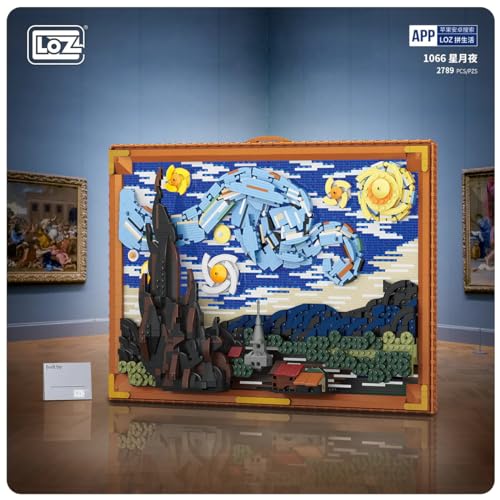 LOZ 1066 Building Blocks Educational Toy Home Decoration The Starry Night Painting 3D Great Work Creative Building Blocks Set Construction Toys