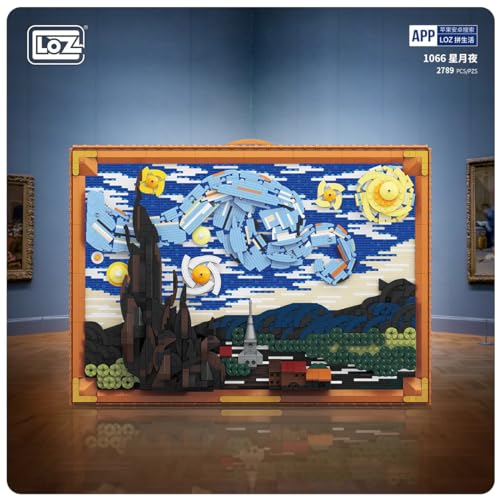 LOZ 1066 Building Blocks Educational Toy Home Decoration The Starry Night Painting 3D Great Work Creative Building Blocks Set Construction Toys