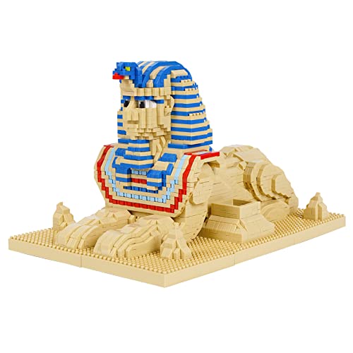 LULUFUN Juego de Bloques de construcción de esfinge, Juguete de construcción de Arquitectura de Egipto, Kit Mini Blocks para Aficionados, Regalo para Adultos y niños 2732 Piezas