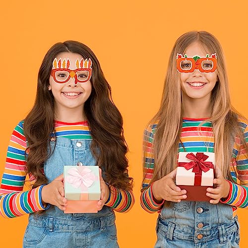 LUTER 12 Pares Gafas de Pavo de Acción de Gracias, Papel Gafas de Pavo Gafas de Día de Acción de Gracias para el Día de Acción de Gracias Navidad Cumpleaños Carnaval Suministros para Fiestas