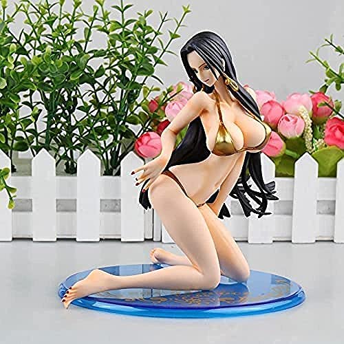 Lxzy Figuras De Anime One Piece Boa Hancock Handheld Knees Swimsuit,PVC Anime Model Collectibles Decoraciones Regalo para FanáTicos del Anime (15Cm)