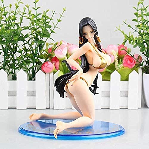 Lxzy Figuras De Anime One Piece Boa Hancock Handheld Knees Swimsuit,PVC Anime Model Collectibles Decoraciones Regalo para FanáTicos del Anime (15Cm)