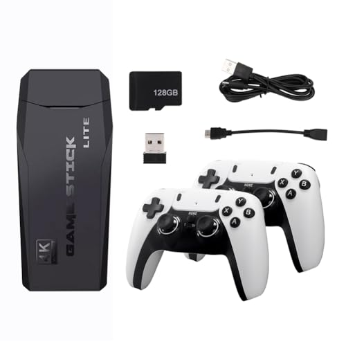 LYEAA Consola de juegos retro inalámbrica HD 4K 2.4G, diseño antideslizante, mini consola de juegos de bolsillo, joystick 3D, consola de videojuegos de mano, soporte de expansión de tarjeta TF de 256