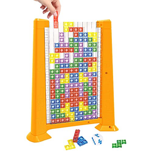 LYPPUL Tetris del Juguete Acrílico, Puzzle Tetris de Madera, Juguetes Montessori niños 3 4 5 6 años 3D Cerebro Juguete Rompecabezas Inteligencia Colorido Bloques