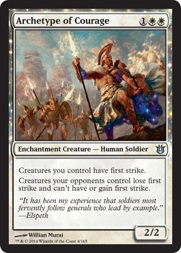 Magic: the Gathering - Archetype of Courage (4/165) - Born of the Gods by Magic: the Gathering