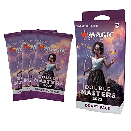 Magic The Gathering- Conjunto de 3 Sobres de Draft de Double Masters 2022, (Versión en Inglés), Multicolor (Wizards of The Coast D0654000)