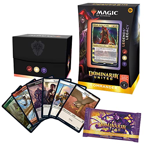 Magic: The Gathering Dominaria United Commander Deck – Legends' Legacy + Collector Booster Sample Pack, (Versión en Inglés) & Magic: The Gathering Phyrexia: All Will Be One Commander Deck