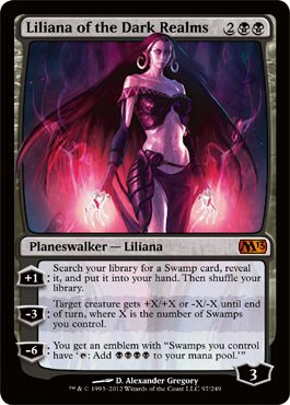 Magic: the Gathering - Liliana of the Dark Realms (93) - Magic 2013 - Foil