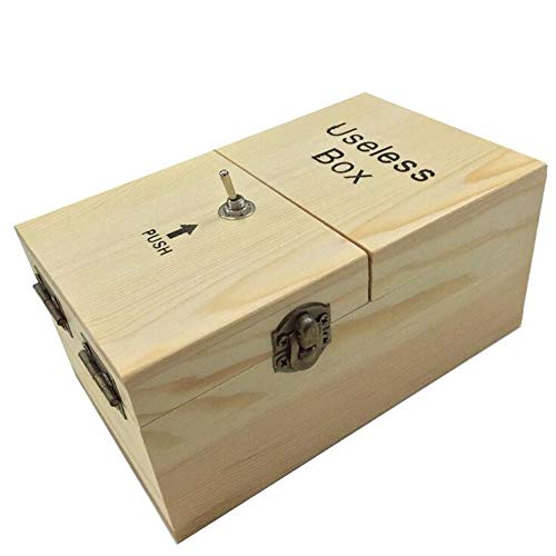 Maijia Mini juguete divertido Crea-tive regalos caja inútil Leave Me Alone Machine para cumpleaños y fiesta juego de juguete (beige, caja inútil)