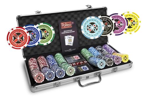 Maletín Poker 400 fichas Ultimate - Juego de 400 fichas de póker 11,5 g + maletín de aluminio + 2 juegos de cartas 100% plástico + botón distribuidor