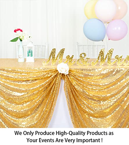 Mantel cuadrado de 127 x 127 cm, color dorado brillante, con lentejuelas, decoración de estrellas pequeñas, falda de mesa con purpurina para mesas redondas