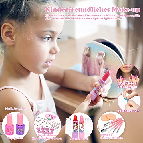 Maquillaje para Niñas Juguetes para Chicas - Coffret Maquillage Enfant Filles Makeup Set, Cadeau de Noël Anniversaire Jouet pour Princesse Fille 4 5 6 8 10-12 ANS