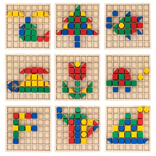 MARAYAN,Tangram Juguetes Montessori niños 3 4 5 6 años,Juegos de Mesa Infantiles,Magic Block Game,Puzzle Juego de Madera,Battles de Inteligencia,Juego Educativo,Regalo para niños