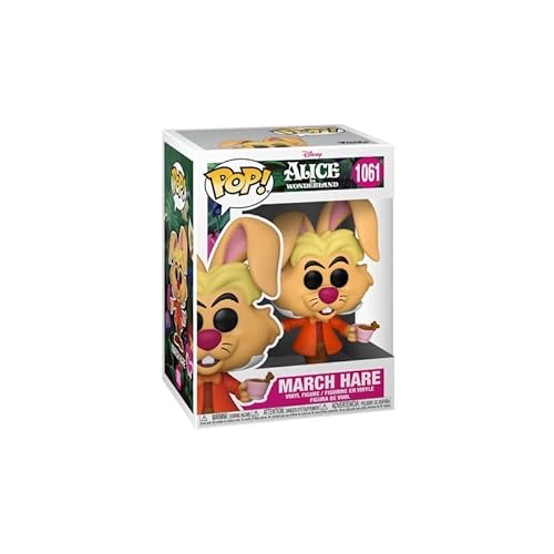 March Hare Pop #1061 - Figura de vinilo de 70 aniversario de Alicia en el país de las maravillas (con caja protectora de plástico)