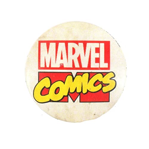 Marvel Comics - Insignia de botón con logotipo retro, talla única, Estaño