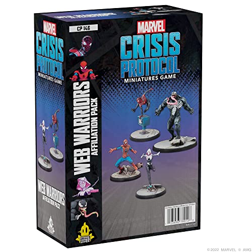Marvel Crisis Protocol - Web Warriors Affiliation Pack - Juego de Miniaturas en Inglés