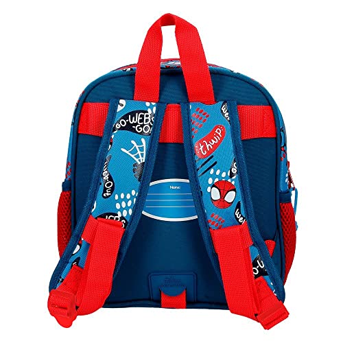 Marvel Go Webs go Mochila Guardería Adaptable Azul 23x25x10 cms Poliéster 5,75L