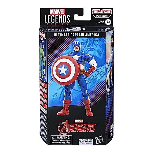 Marvel Hasbro Legends Series - Figura Coleccionable del Capitán América de 15 cm - Ultimates - Cómics clásicos