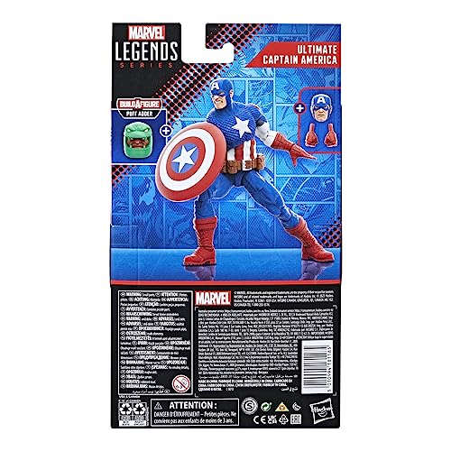 Marvel Hasbro Legends Series - Figura Coleccionable del Capitán América de 15 cm - Ultimates - Cómics clásicos