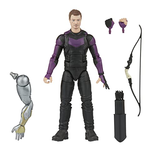 Marvel - Legends Series Disney Plus - Figura Coleccionable de Hawkeye de 15 cm - 4 Accesorios y 1 Pieza de Figura para armar