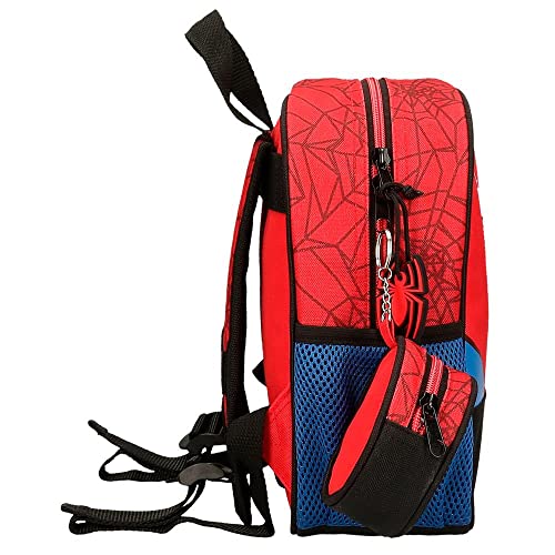 Marvel Spiderman Protector Mochila Guardería Rojo 23x25x10 cms Poliéster 5,75L