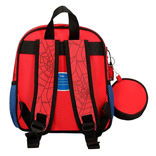 Marvel Spiderman Protector Mochila Guardería Rojo 23x25x10 cms Poliéster 5,75L