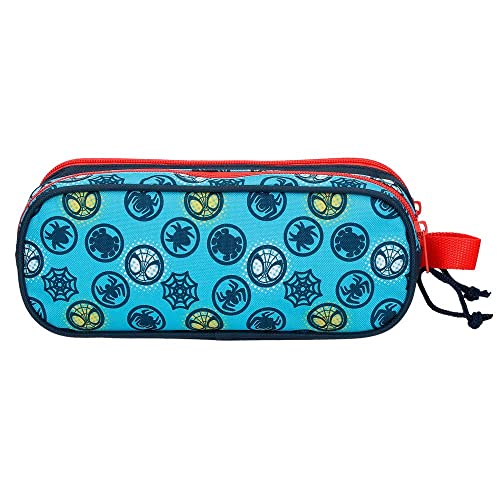 Marvel Spidey Team Up Estuche Doble Azul 23x9x7 cms Poliéster