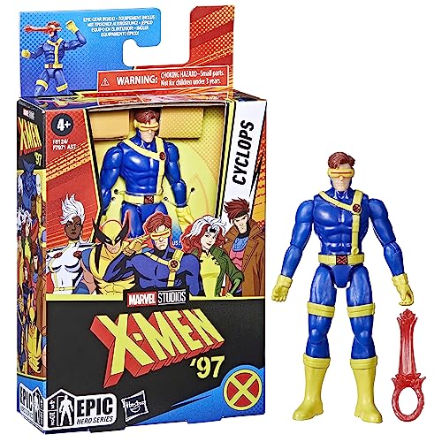 Marvel Studios X-Men Epic Hero Series Cyclops Action Figure, 4 Inch Action Figures, Super Hero Toys, X-Men Action Figures, Ages 4 and Up