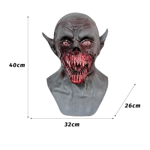 Máscara de vampiro aterrador Golliwog máscara de látex mascarada de Halloween Horror demoníaco Zombie Cosplay Prop novela mascarada (Color : C)