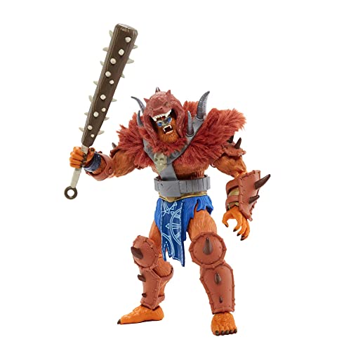 Masters of the Universe Masterverse Beast Man Grande Figura de acción articulada con accesorios, juguete +6 (Mattel HGW41)