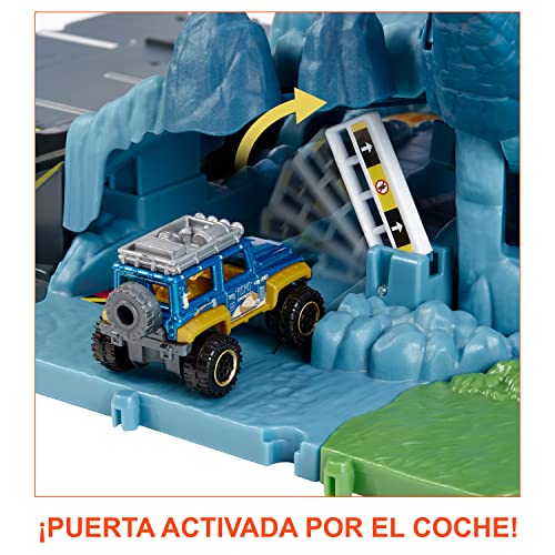 Matchbox Action Drivers Volcán Set de juego con pistas para coches de juguete con sonidos, incluye 1 vehículo, +3 años (Mattel HHW21)